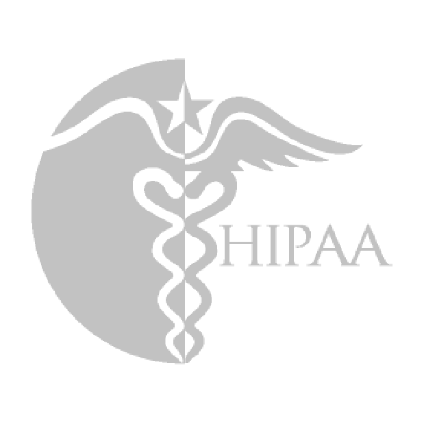 Light gray image of HIPAA (Health Insurance Portability and Accountability Act) certification.